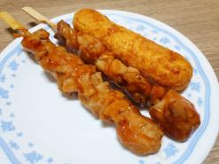 gs25 크림치즈스틱, 대박크징어, 숯불닭꼬치, 도그킹을 머거보아따.