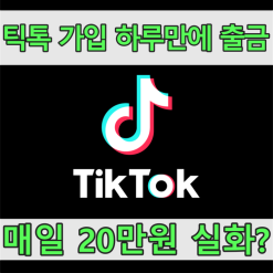 틱톡 현금 이벤트 출금 후기