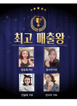 최고 매출왕 최고 열정왕 축하드립니다-인셀덤 팀비지니스