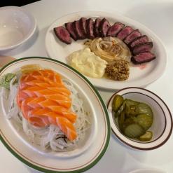위례 맛집 오붓식당 오늘 경양식 스테이크 연어덮밥