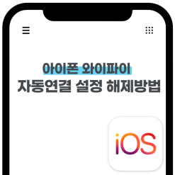 아이폰 와이파이 자동연결 설정 해제방법