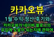 카카오뷰 1월 수익 정산 결과와 네이버 블로그에 미치는 영향에 관한 김소장의 개인적인 고찰!
