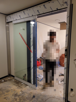 강남구 청담동 자동문설치 다녀왔습니다