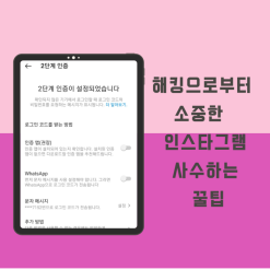 인스타그램 한번쯤은 해킹 당해 보셨죠? 2단계 인증으로 내 인스타그램 사수하기