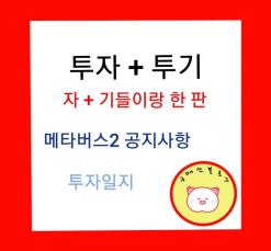 [자기] 메타버스2 추가 공지사항과 투자  투기 기록들